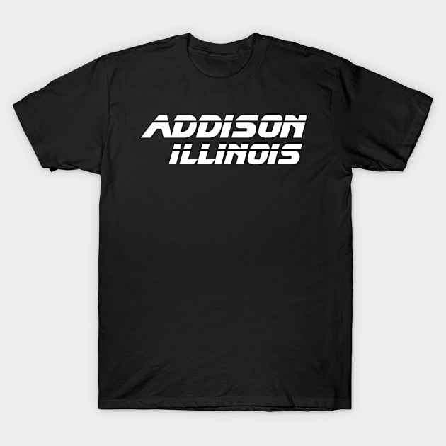 Addison Illinois Retro T-Shirt by CityTeeDesigns